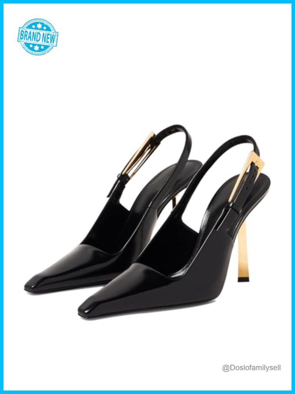 Slingback Stiletto Heels Closed Pointed Toe Dress Pumps